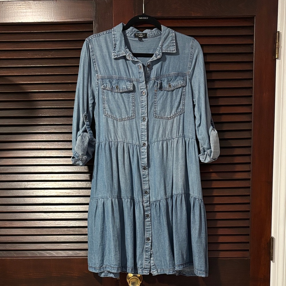 Denim Button-Up Dress
